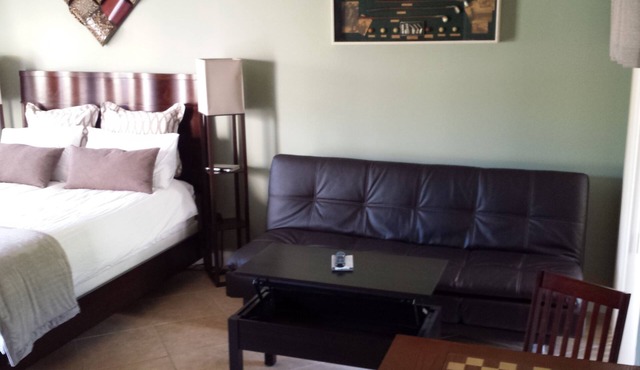 Studio Steps from Heated POOL!