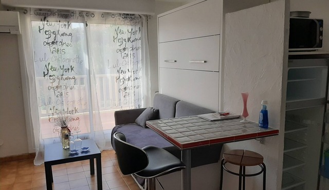Studio swimming pool tennis Nice terrace, near port, beaches, shops, town center