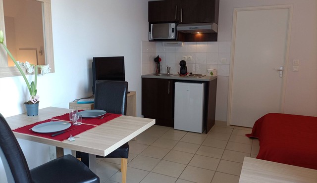 Studio terrace in Residence with swimming pool C65