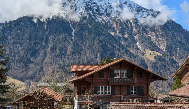 Studio with balcony, Niesen view & parking near Interlaken, Thunersee & Blausee