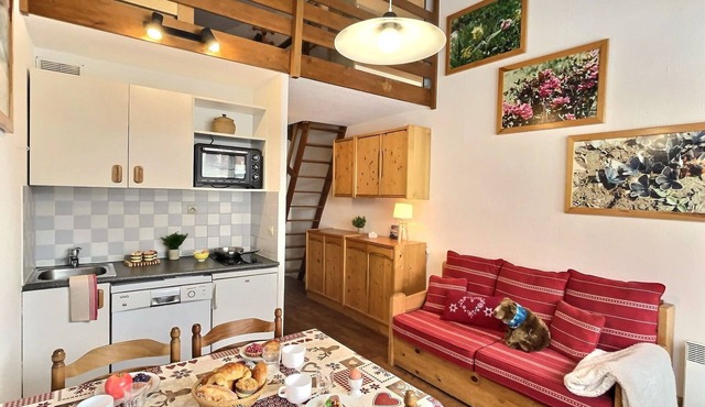 Studio with cabin and mezzanine in Val d'Isère, 5 people, pets allowed
