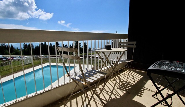 Studio with cabin, south balcony, ski-in/ski-out