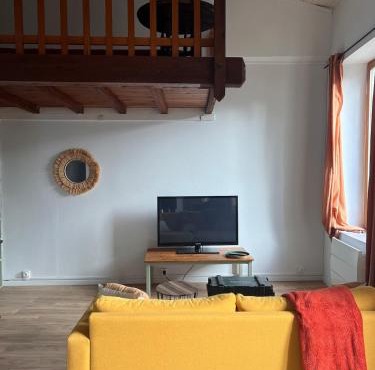 Studio with mezzanine