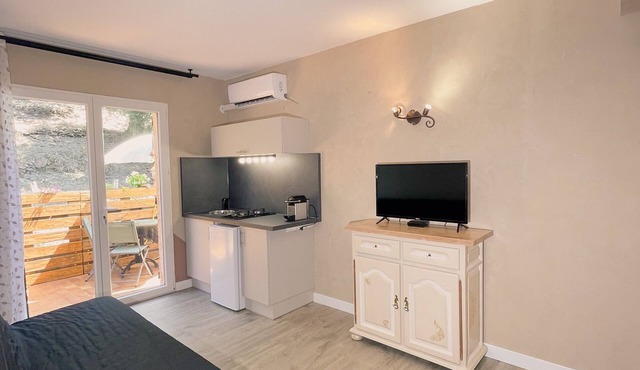 Studio with mountain view