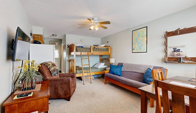 Studio with shared dock & amazing view of Moosehead Lake & Mt. Kineo