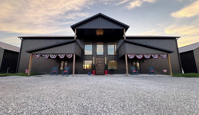 Stunning 8-bedroom barndo on a 24-acre farm with pond, located on wine trail