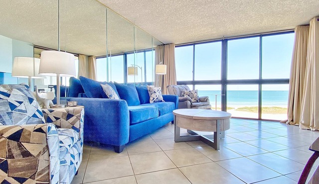 Stunning beachfront escape with heated pool hot tub and Gulf view balcony