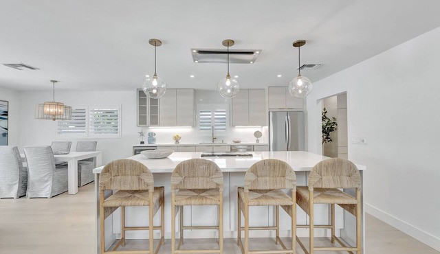 STUNNING COASTAL MODERN 3 BED POOL HOME MINUTES TO THE BEACH AND ATLANTIC AVE.