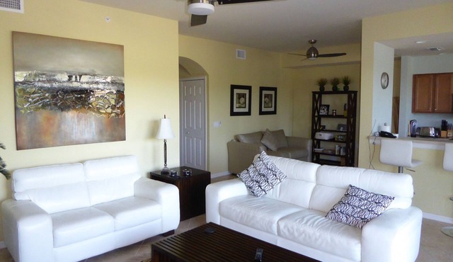 Stunning contemporary condo in the heart of a vibrant 27 hole golf community.