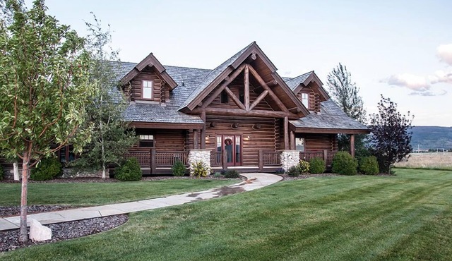 Stunning Custom Log Home with Breathtaking Views of Teton Mountains, Driggs, ID