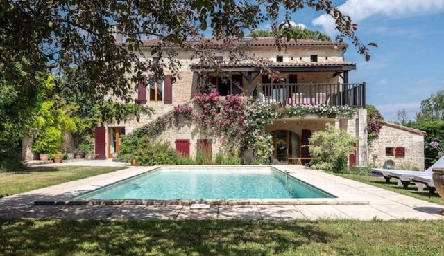 Stunning family house in the Lot with private saltwater pool and garden.