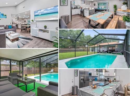 Stunning Heated Pool House Close to Tampa & Casino