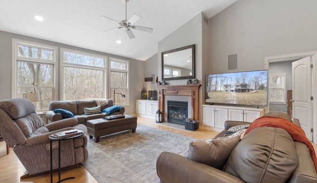 Stunning lake access home, steps from Clarklake with dock slip and marina access