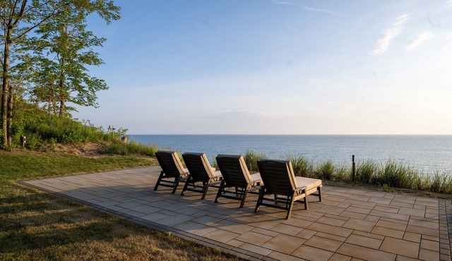 Stunning Lake Michigan Home with Private Beach