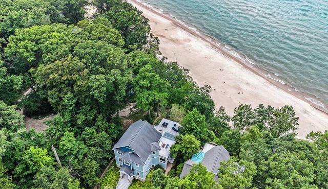 Stunning Lake Michigan Home w/Private Beach