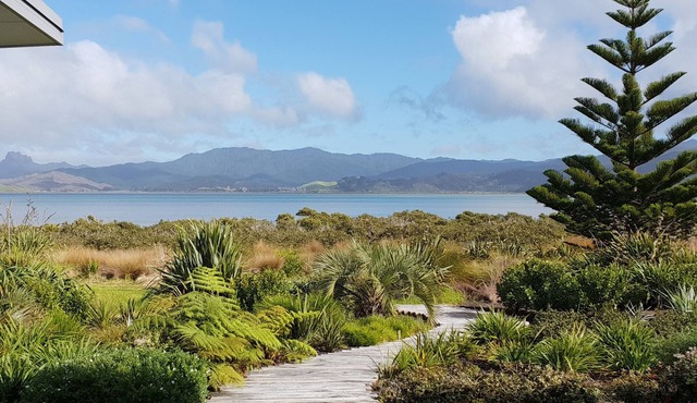 Stunning modern harbour front beach house.