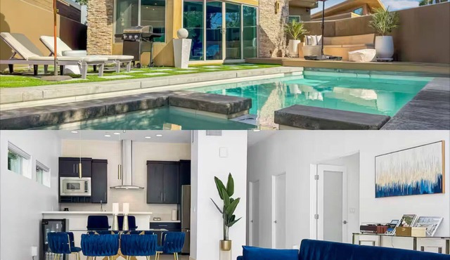 Stunning Modern Oasis w/Pool, Spa, & Mountain Views! Just 3min to Downtown!