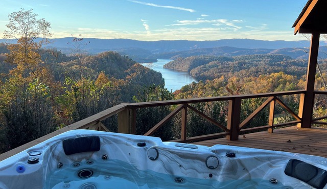 Stunning, Mtn-Top, Lakeview Cabin on Private 8 acres