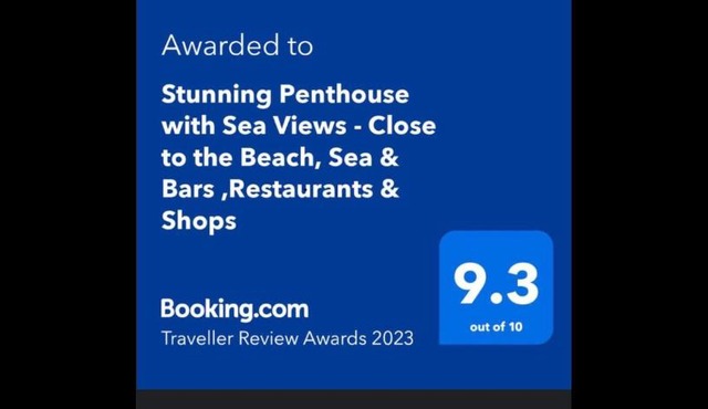 Stunning Penthouse with Sea Views - Close to the Beach, Sea & Bars ,Restaurants & Shops