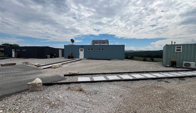 Stunning River View Shipping Container near Eureka Springs