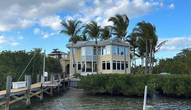 Stunning Riverfront Home with Private Beach and Close to the Ocean.