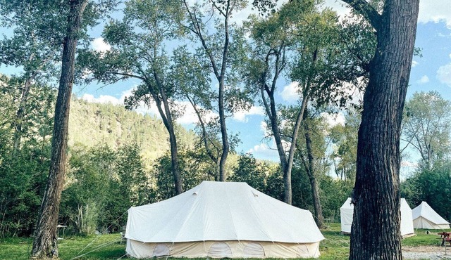 Stunning Safari Tent Rental on the Pecos River, for Great Glamping Getaways in New Mexico