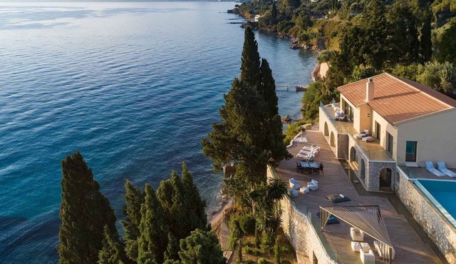 Stunning Seafront Corfu Residence | Villa Serene | Private Heated Pool