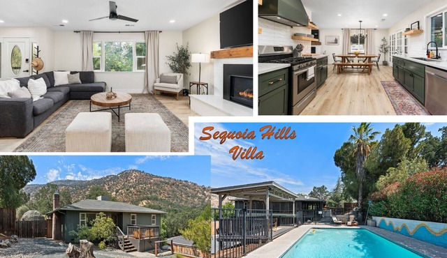 Stunning Sequoia Hills Villa w/pool, Game room, Hot tub, Firepit and EV charger