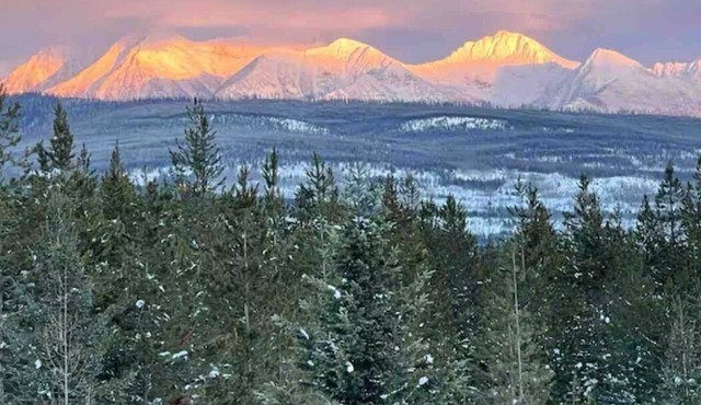 Stunning View of Glacier Park, from Cabin & Wall tents designed for Large Groups