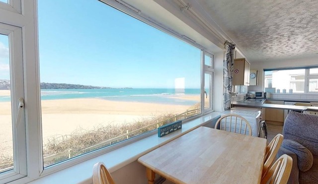 Stunning views across St. Ives Bay and located on the South West Coastal Path