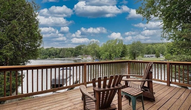 Stunning views from this lake house on the water