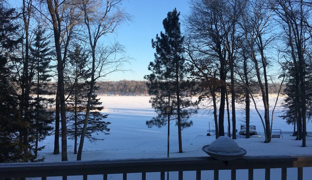 Stunning views on tranquil lake.
