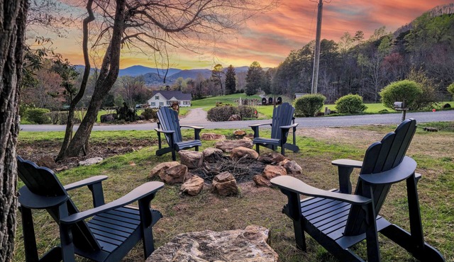 Stunning Views w/Firepit, 2/1 Cottage, Creek, Starlink, ADA + Pet Friendly