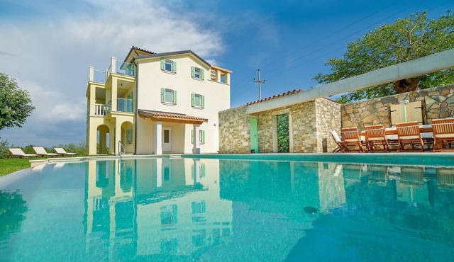 Stunning villa with infinity pool, views of Motovun, billiards, table tennis, BBQ