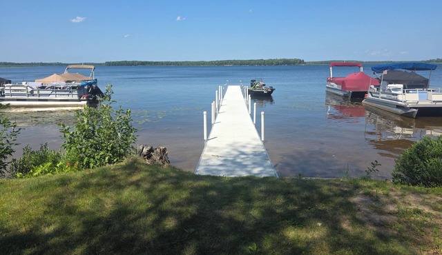 Stunning Waterfront Views. Dock Use. Cozy. Large fire pit and outdoor seating.