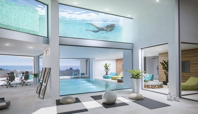 STUPA HILLS 2bed with sea view , spa , indoor pool
