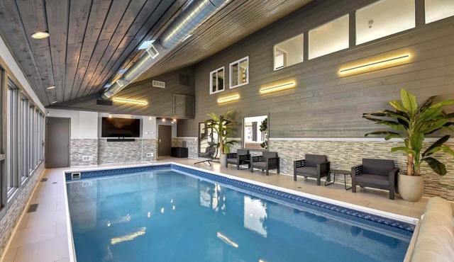 Stupendous Home Retreat with Indoor Pool & Outdoor Hot Tub, Sauna, In the Woods