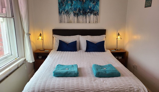 Stylish 1-bed dog-friendly flat with lovely views & 5 mins walk to town & beach!