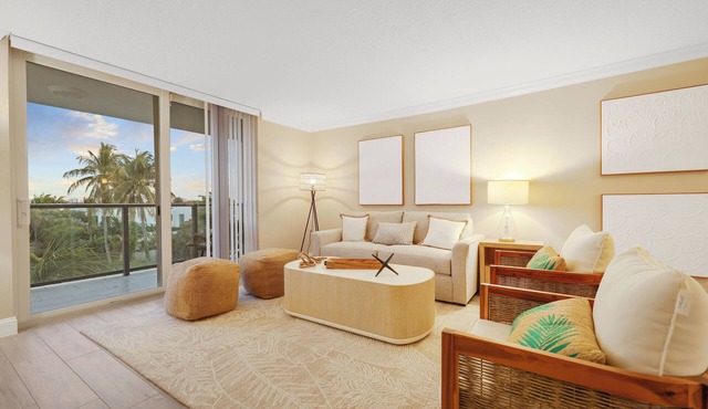 Stylish 2BR, 2BA Apartment with Balcony & Pool - Just Steps from the Beach