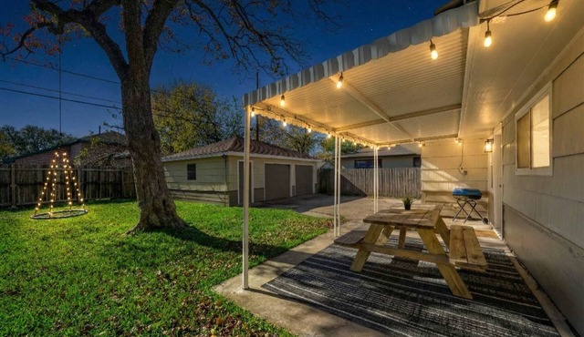 Stylish 2BR Retreat: Office, Patio & King Bed