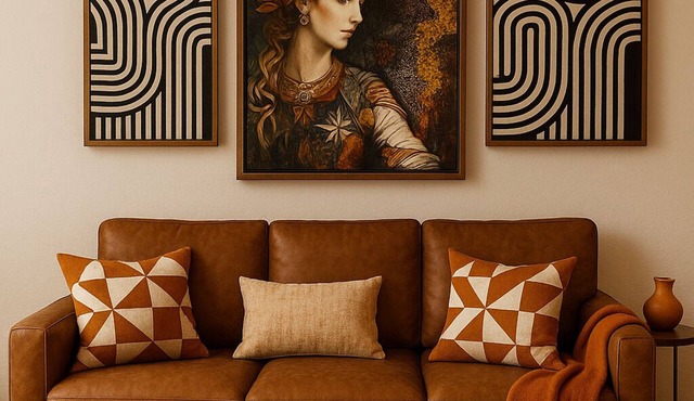 Stylish 3 Bed Near Center City I Exposed Brick+Art