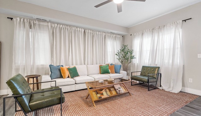 Stylish 3-Story Home Sleeps 14 Near Monon Trl WiFi, AC + Private Hot Tub