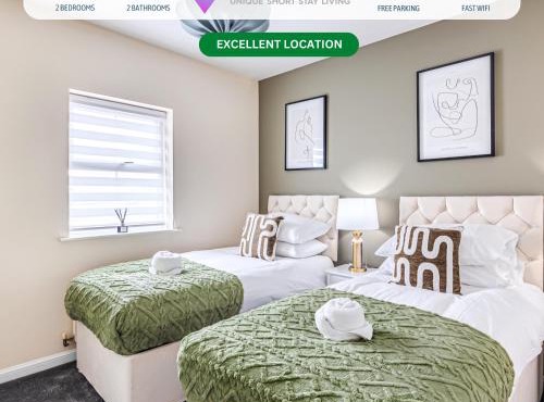 Stylish Apartment - 4 minutes to Town Centre - Private Parking, Self-Check-In, Fast Wifi and Smart TV by Yoko Property