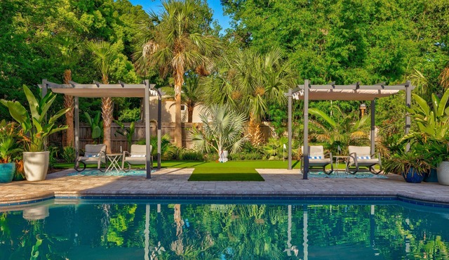 Stylish Beach Home w/Heated Pool & Putting