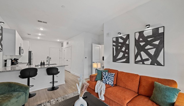 Stylish BeltLine 1BR with Pool-View Balcony, EV Charging & Gym Next Door