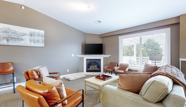Stylish dog-friendly retreat with furnished deck, pool, & firepits