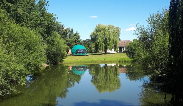 Stylish glamping dome