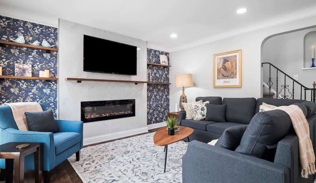 Stylish Home w/Game Room & Bar + Outdoor Space