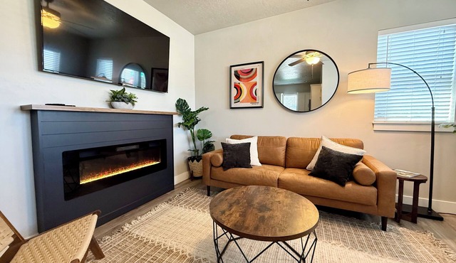 Stylish home with fenced pet yard and garage, 900’ from Greenbelt!