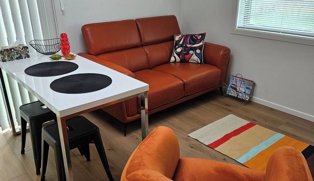 Stylish light filled apartment in quiet street. 15 min to the Mount beaches!